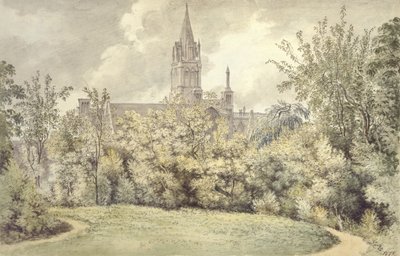 Catedral de Christ Church desde el jardín del decano, 10 de junio de 1775 de John Baptist Malchair